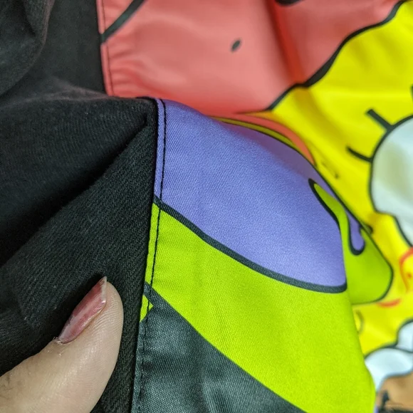 Nickelodeon Sponge Bob Unisex Black Jean Jacket L - Picture 8 of 8